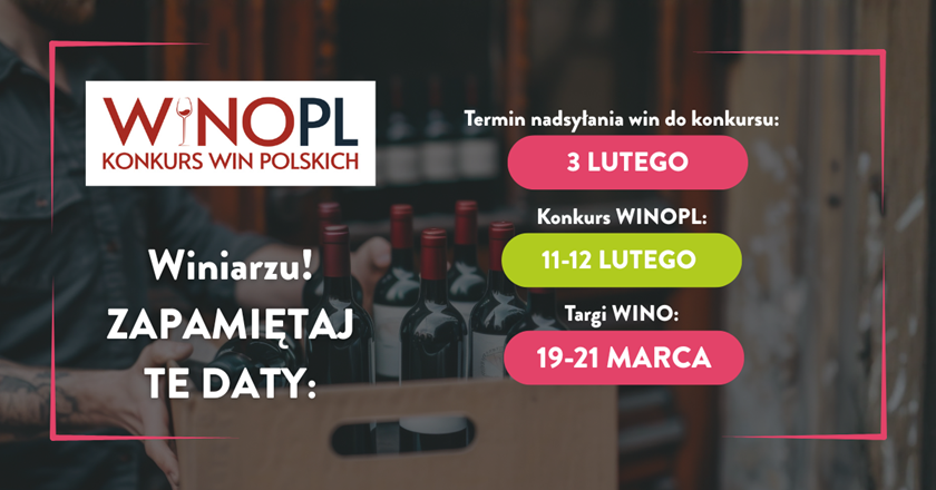 Konkurs WINOPL daty dla winiarzy
